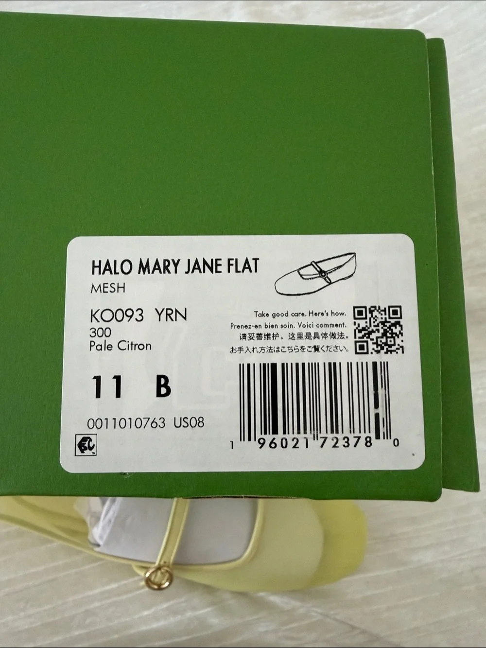 kate spade Pale Yellow Ballet Flat with Gold Buckle